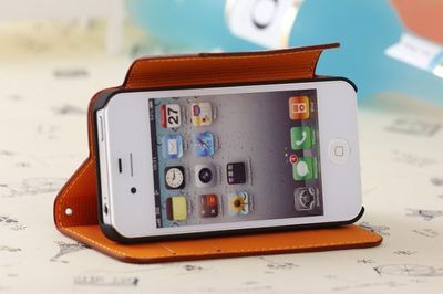 【苹果Iphone4支架功能手机保护皮套 Iphone4/4S车线保护壳】价格,厂家,图片,手机保护套/保护壳,深圳市福田区远望数码商城震轩屹通讯产品商行-