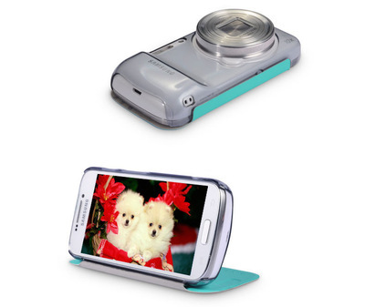 倍思柔美三星S4 Zoom手机壳 开窗翻盖，智能休眠，时尚与防护并存